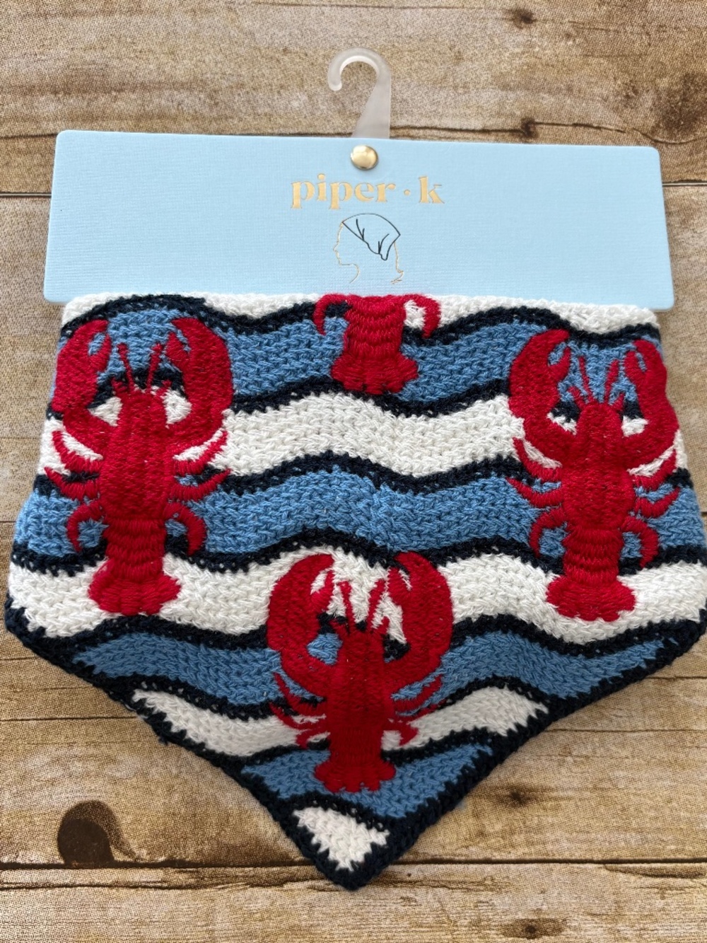 Piper K Nautical Lobster Head Scarf Cover Brand New